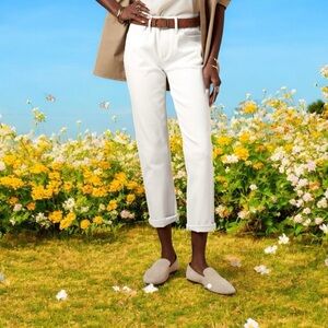 Banana Republic White Jeans Girlfriend Low Rise 28/6
